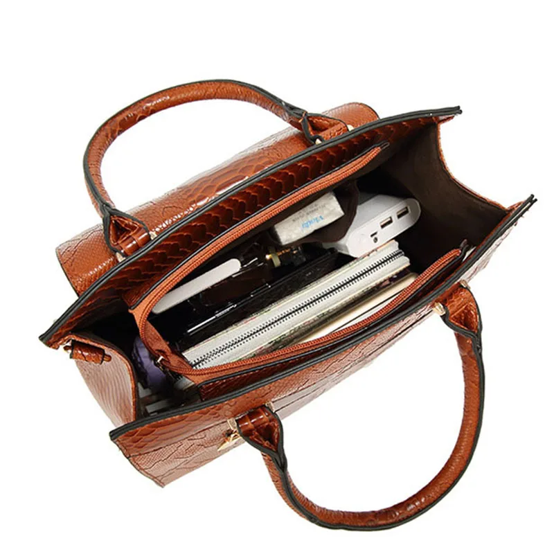 2020 женская сумка из змеиной кожи роскошная Брендовая кожаная с сумкой тоут