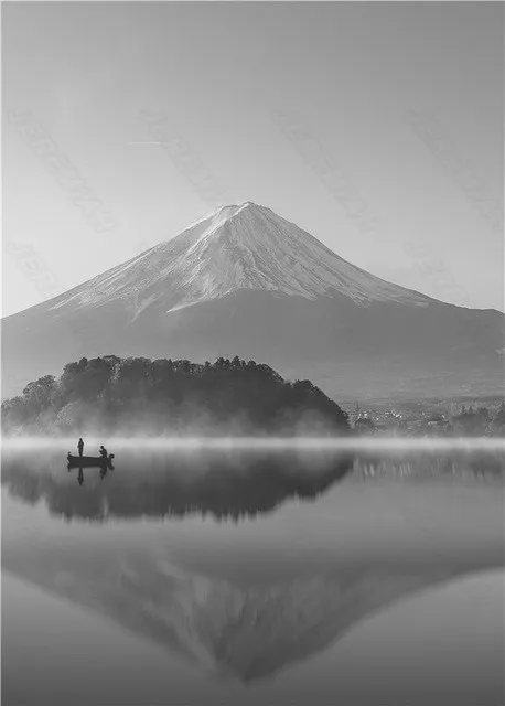 

Snow Mountain Elk Landscape Poster Nordic Style Waterproof Ink Canvas Print Painting Modern Living Room Bedroom Wall Sticker