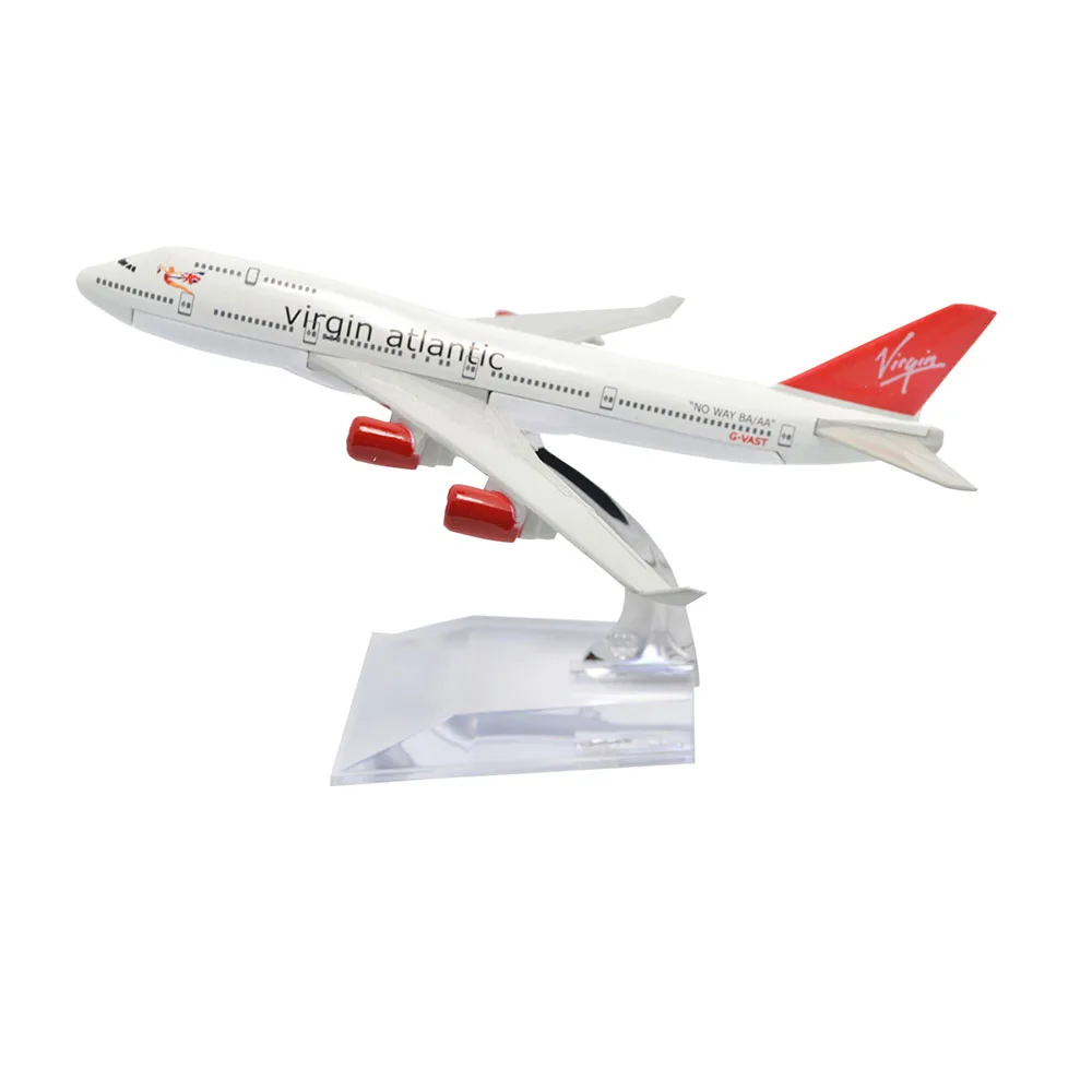 Династия Тан (TM) 1:400 16 см Боинг B747 400 Virgin Atlantic металлическая модель самолета