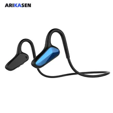 Wireless Bone Conduction Headphones Bluetooth 5.0 Open Ear Sports Headset with Mic Sweatproof for Running Bicycling Hiking