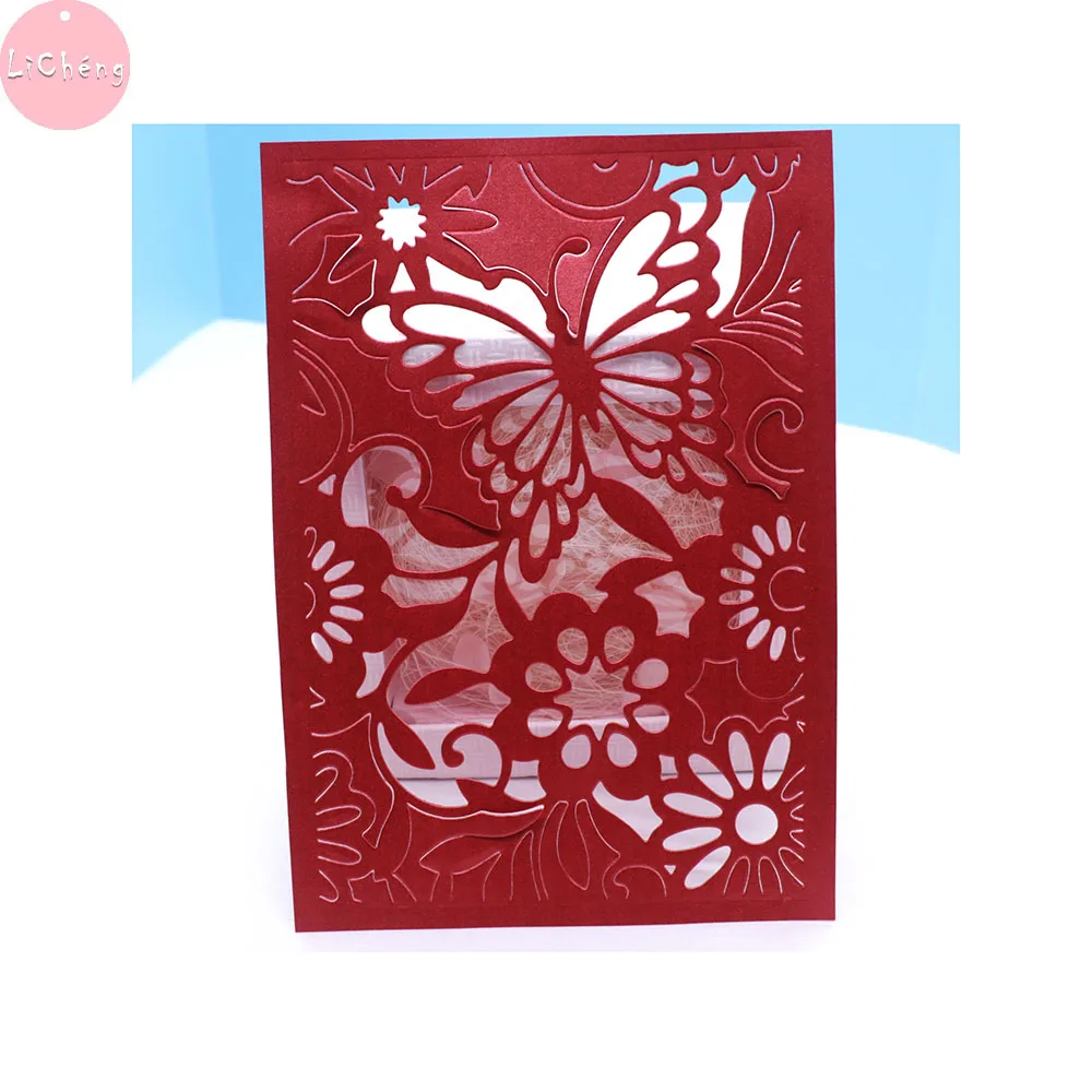 Металлические Вырубные штампы в форме бабочки вырезанная форма рамка для