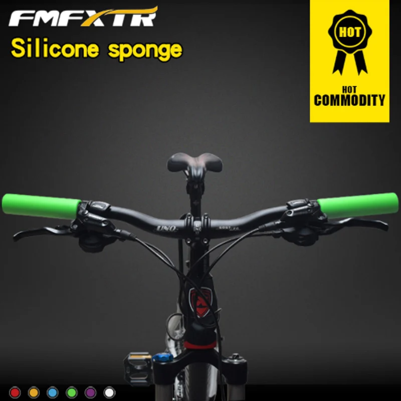 Mountain Bike Silicone Super Ringan Nyaman dan Lembut Spons Anti Slip Sendok Stang Sepeda Grip