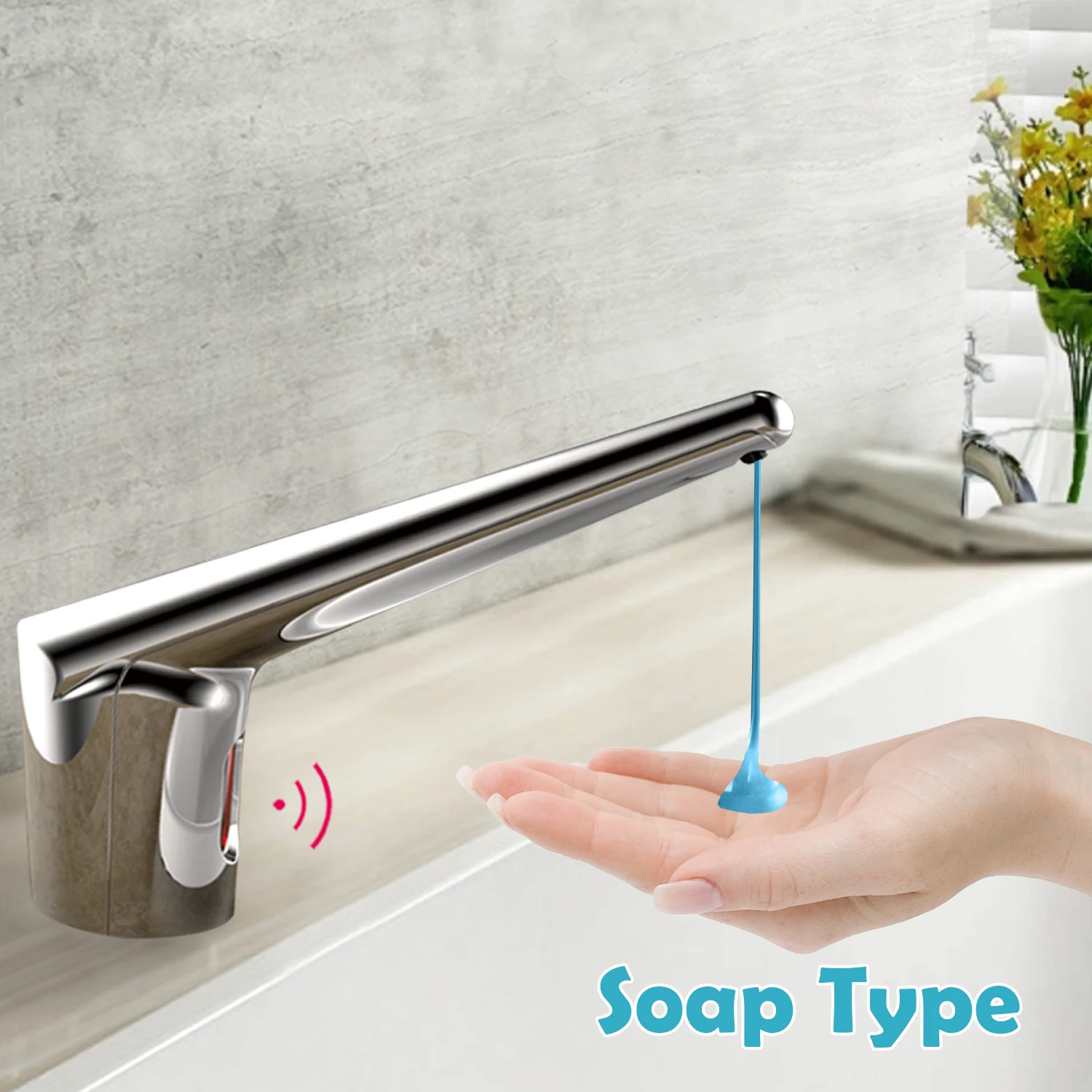 

SVAVO Kitchen Sink Soap Dispenser 1000ml Faucet Type Automatic Liquid Soap Dispenser Foaming Soap Dispenser Household