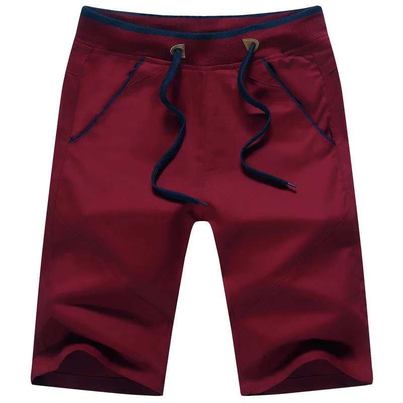 

2020 New Summer Shorts Cotton Casual Men's Shorts Male Fifth Pants Beach Knee Length Elastic Brand Quick Dry Big Size S 5XL