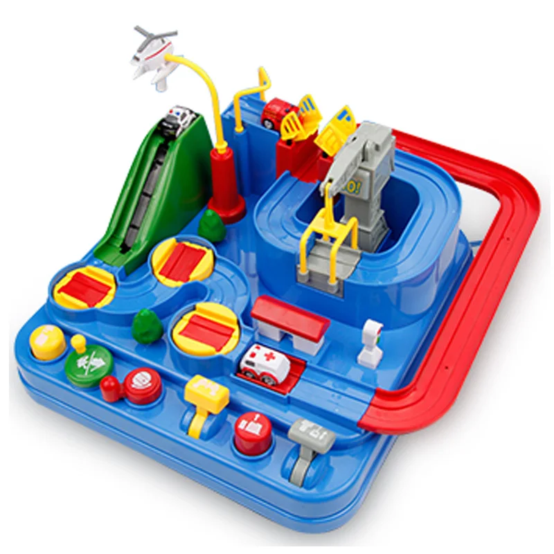 Приключения Набор железной дороги игрушечный маленький набор электрического