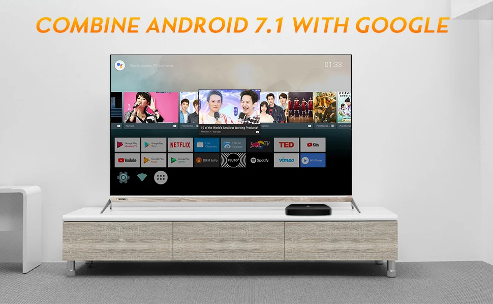 Google Smart tv Box A95X Pro 2G 16G Smart tv Android 7,1 tv Box Голосовое управление Amlogic S905W WiFi tv медиаплеер