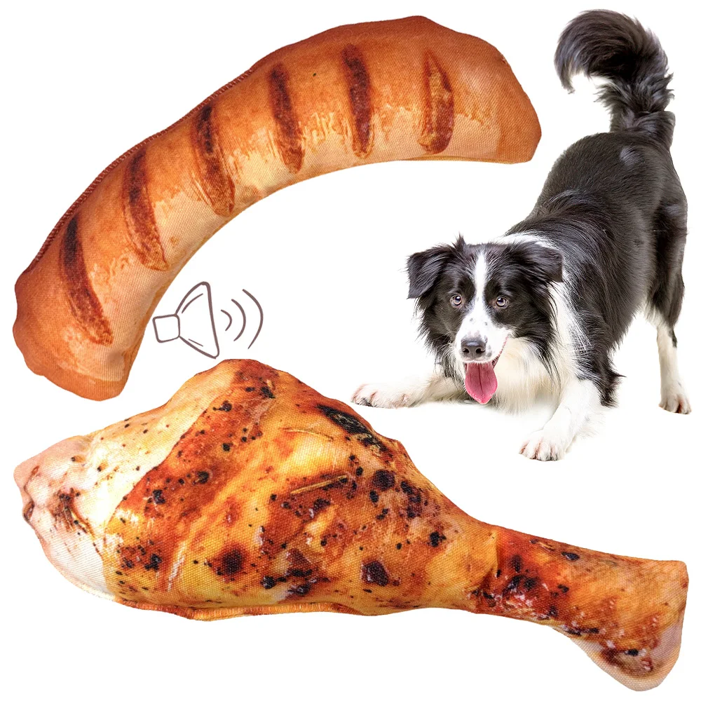 

PetCloud Pet интерактивные игрушки для собак кости колбаса для собаки писклявые игрушки куриная ножка щенок укус Игрушки для маленьких собак тов...