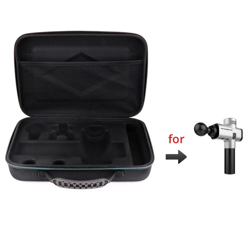 EVA коробка для массажного пистолета с 4 массажными головками и 1 зарядным