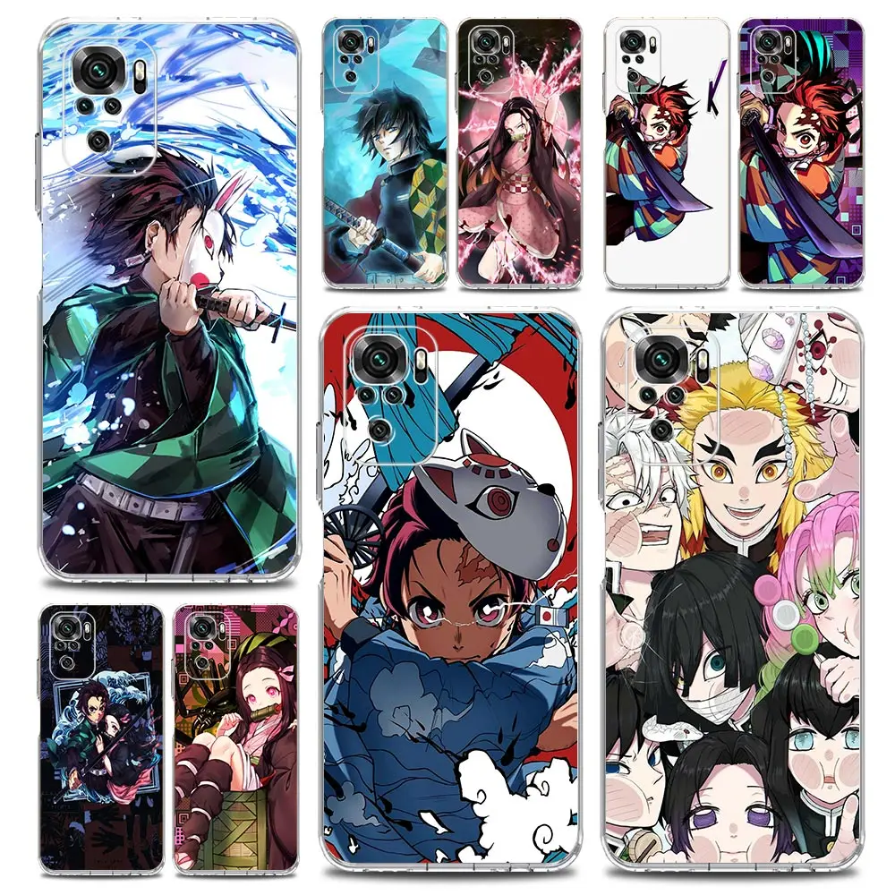 

Phone Case for Xiaomi Redmi Note 8T 9S 7 8 10 11 Pro 9 Pro 9T 10 5G 7A 8A 9A 9C 10 Pro Capa Anime Demon Slayer Kimetsu No Yaiba