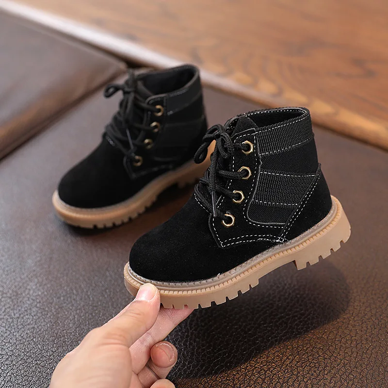 Botas de Moto para ni&ntilde;os, zapatos de viaje de Monta&ntilde;ismo al aire libre, de lona, de alta calidad, E09193, nueva moda, 2021-3