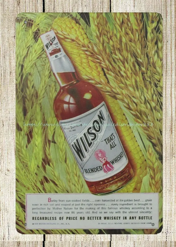 

Wilson Blended Whisky metal tin sign new bedroom ideas