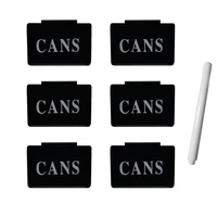6pcs clip label holders basket bin labels holders for storage pantry organize solution removable metal hanging bins chalkboard