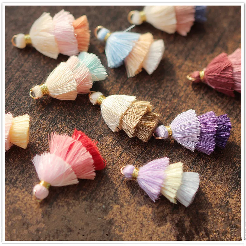 6 шт. хлопковые шнуры трехслойная ткань кисточки аксессуары для браслетов