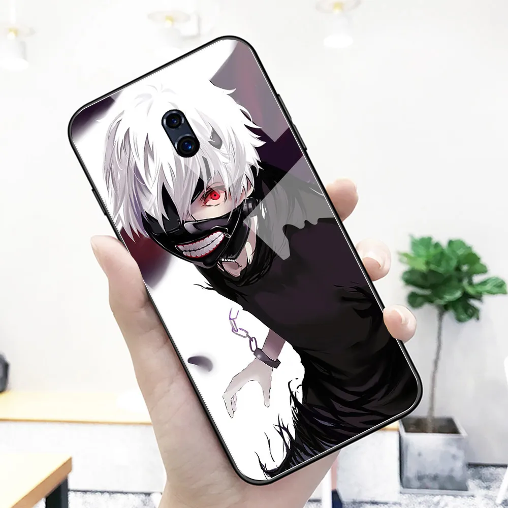 Стеклянная задняя крышка для Oppo R11s plus аниме tokoyo ghouls чехол R9 R9S R11 R11S Plus R17 R15 F9 Pro Find X