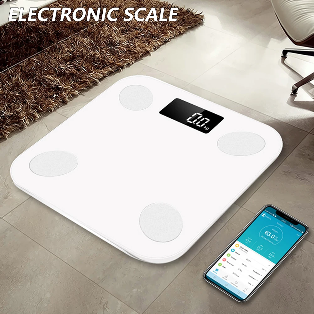 Электронные цифровые весы для ванной комнаты с Bluetooth и приложением Android IOS | Дом