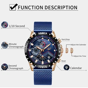 lige 2019 new mens watches sport chronograph top brand luxury waterproof fashion watch quartz watch men relogio masculino hot free global shipping