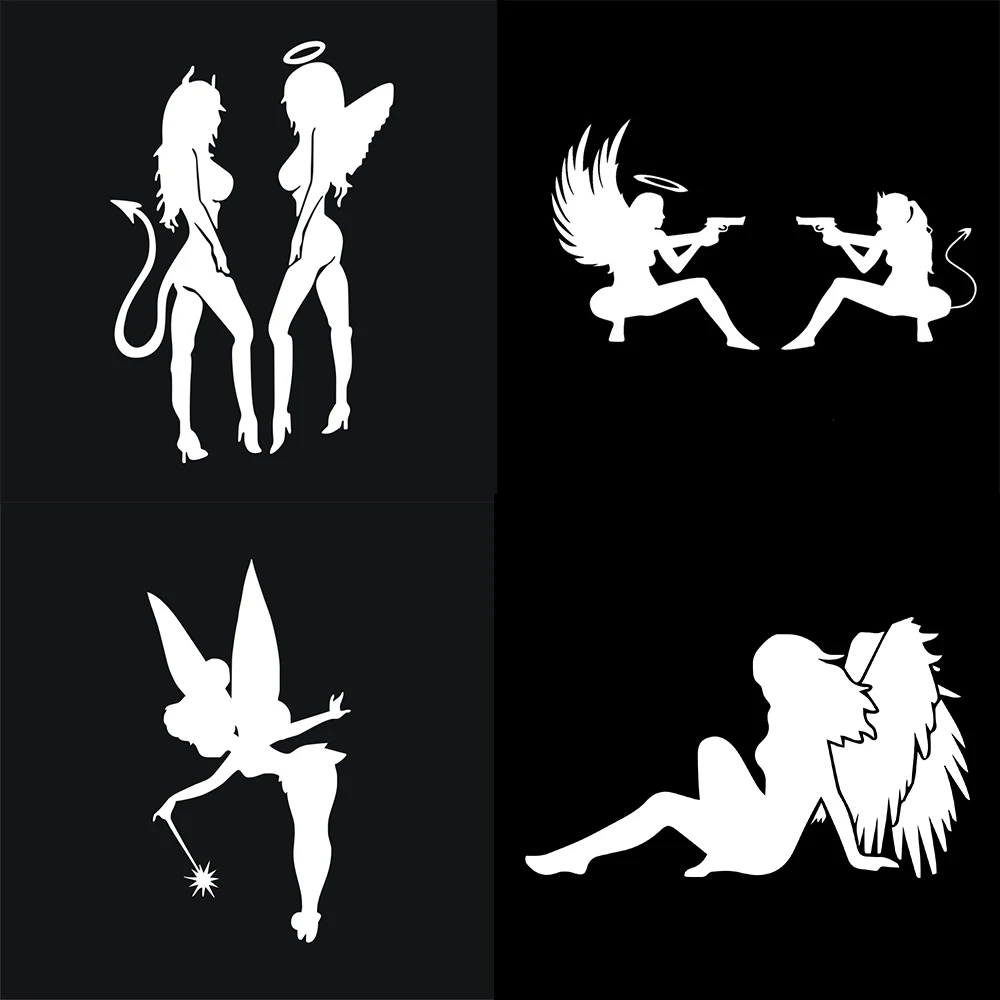 Виниловые наклейки и на бампер автомобиля с сексуальными ангелами демонами