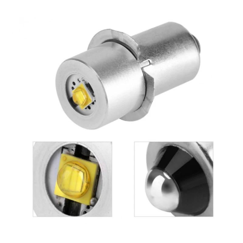 Светодиодный обновления лампочки для фонарика P13.5S PR2 3 Вт DC3v 7 v 4-12V 6-24v запасная
