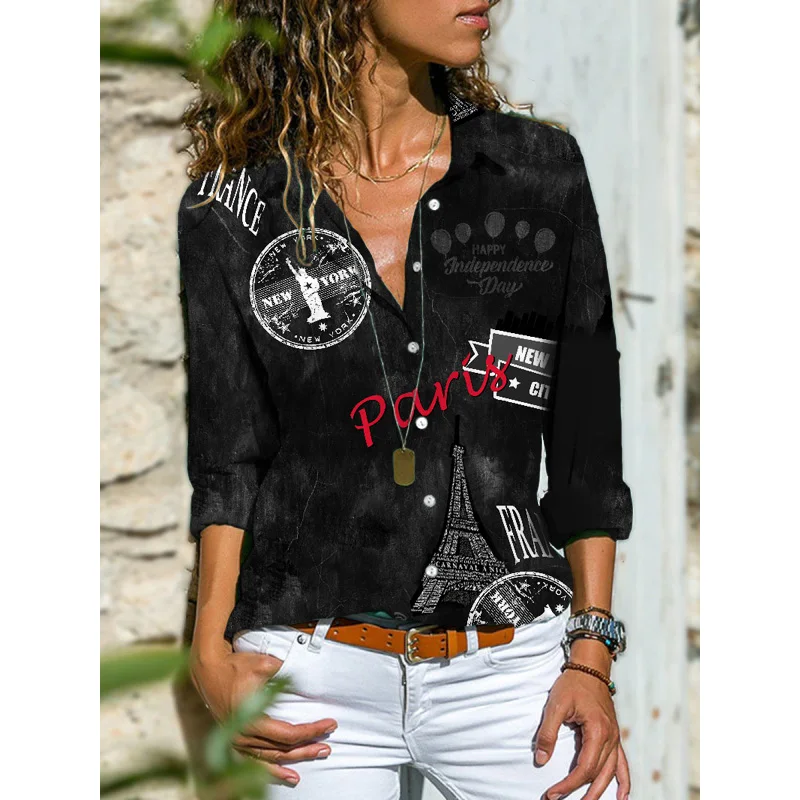 Женская винтажная блузка в стиле Харадзюку Свободный кардиган с отложным