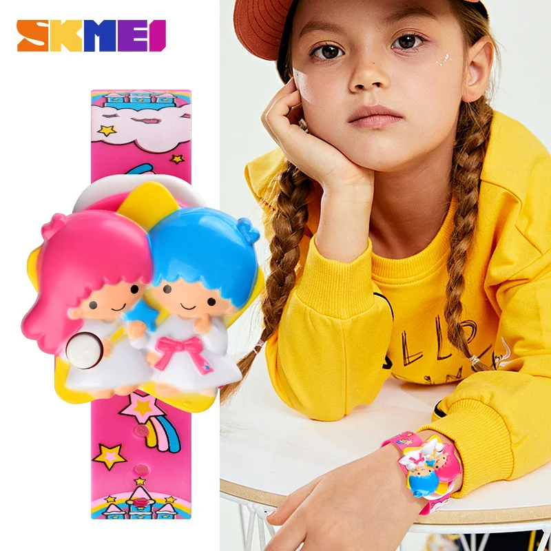 

Kids Watches Cute Carton Children's Watch Girl's Dress Bracelet Date Display Digital Wristwatch SKMEI Clock Gift For Christmas