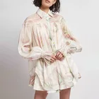 Boho 2021 новые летние женские Высокая талия нежное платье с высокой талией с расклешенными рукавами мини-юбка из двух частей комплект Элитный бренд отпуск
