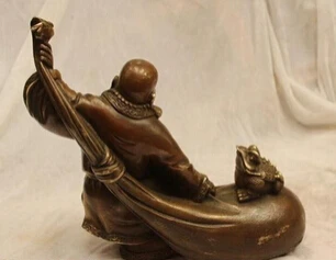 Бесплатная доставка Китайская народная фиолетовая бронзовая скульптура