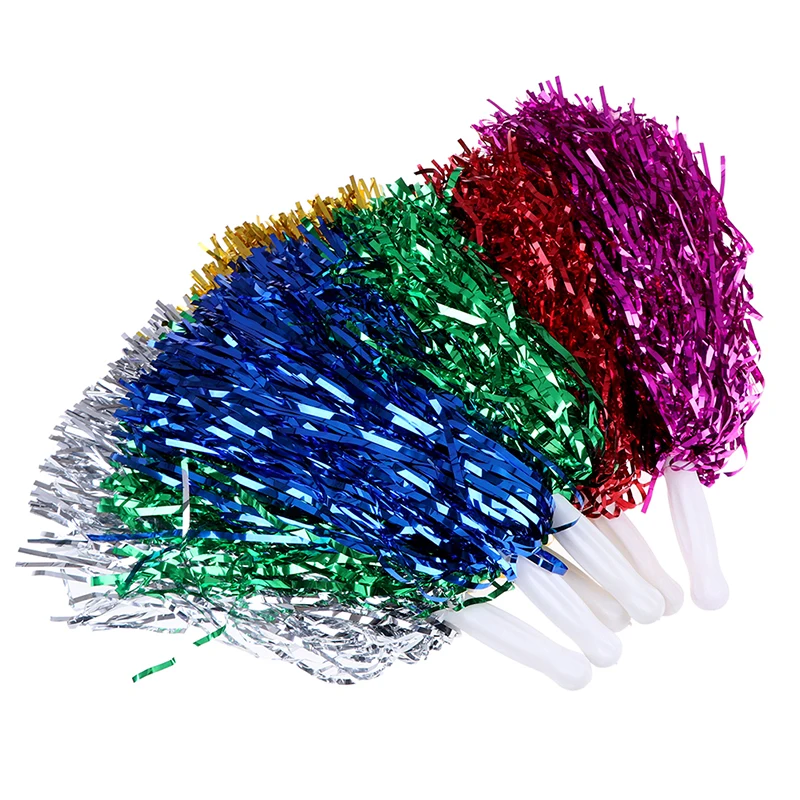 1PC 20CM Cheer Dance Sport Competition Cheerleading Pom Poms Flower Ball For for Football Basketball Match Pompon Children Use - купить по