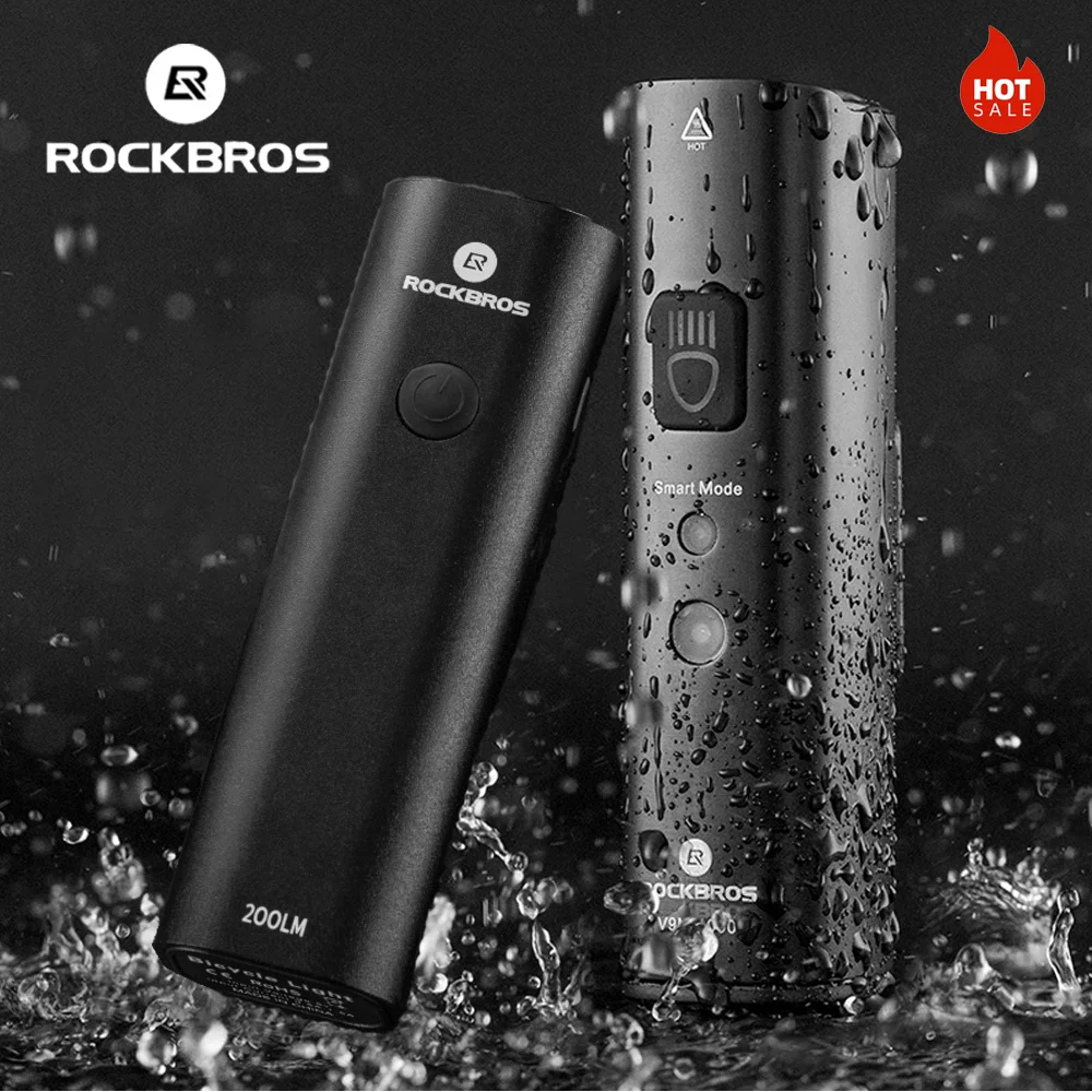 

Велосипесветильник фонарь ROCKBROS, водонепроницаемый светодиодный передний фонарь для горных велосипедов, с зарядкой от USB, ультрасветильник,...