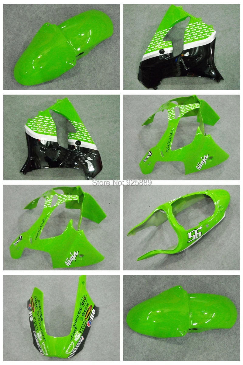 

7gifts+ Green Fairing Kit FOR KAWASAKI NINJA ZX9R 00-03 ZX 9R 00 01 02 03 ZX-9R 9 R 2000 2001 2000-2003 Fairings #ST66MM