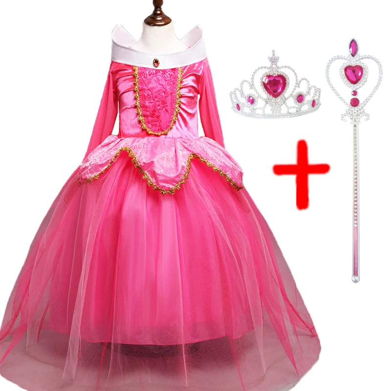 Girl Sleeping Beauty Aurora Princess Costume for Kids Girls Dress Children Party Cosplay Summer Briar Rose Vestido | Детская одежда и