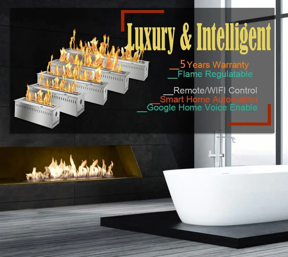 

Inno-Fire 24-дюймовый топливный камин с биоэтанолом, из нержавеющей стали