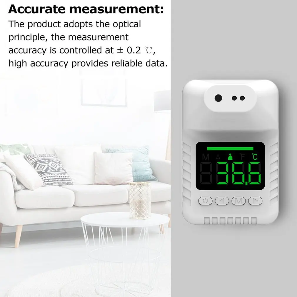 

K-3S Wall-mounted Thermometer Voice Prompt Infrared Thermometer Automatic Induction Non-contact Fixed Thermometer