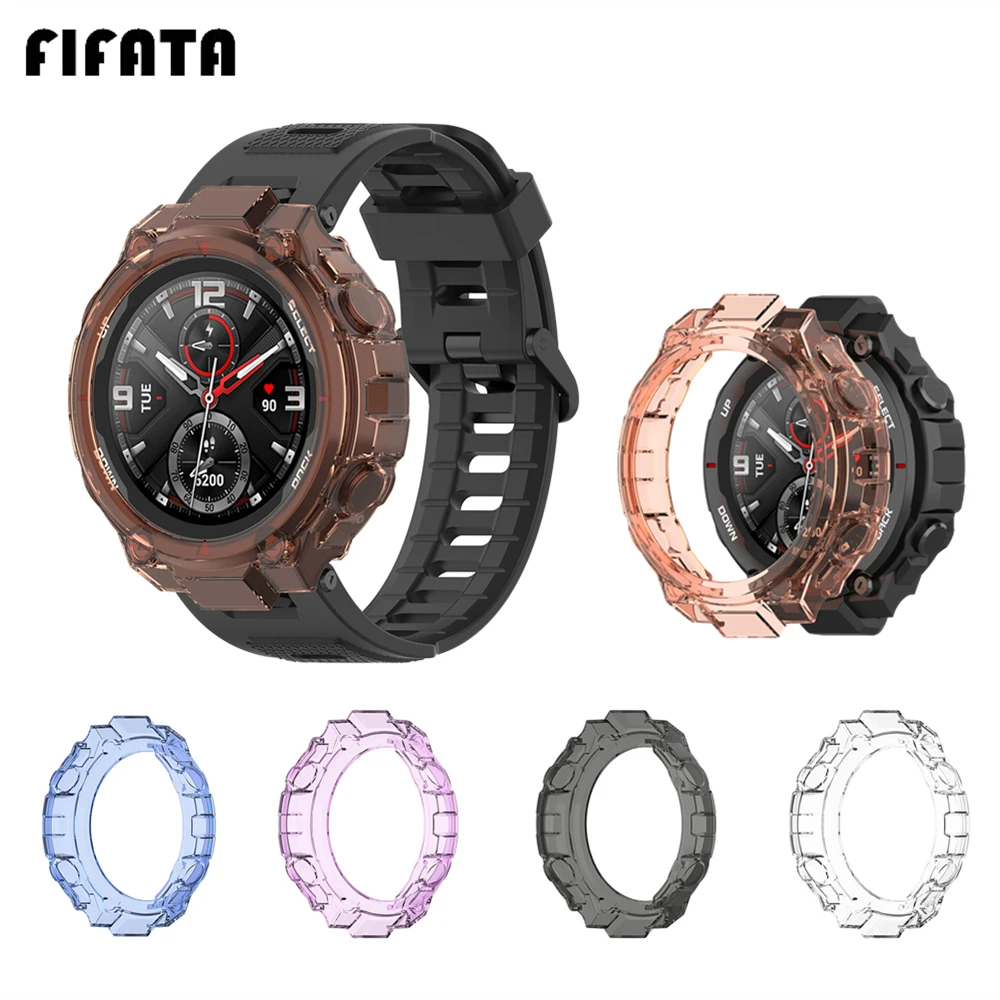 Силиконовый чехол FIFATA для Huami Amazfit T rex защитный из ТПУ бампер Xiaomi Rex защитная рамка