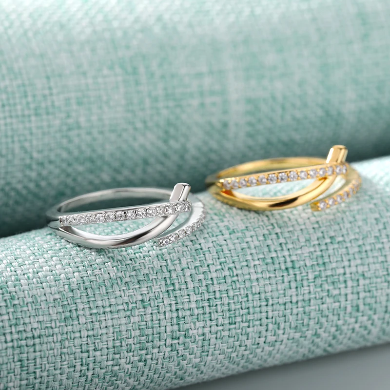 

Bohemia Zircon Couple Ring Cute Gold Silver Color Geometry Finger Ring Fashion Birthday Jewelry Accessories 2021 Anillos BFF