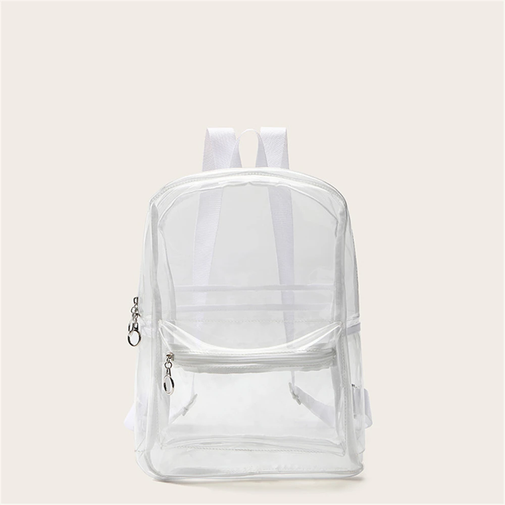 

Лидер продаж, оптовая продажа, Детский водонепроницаемый женский рюкзак, прозрачный рюкзак, однотонный дорожный школьный рюкзак из ПВХ