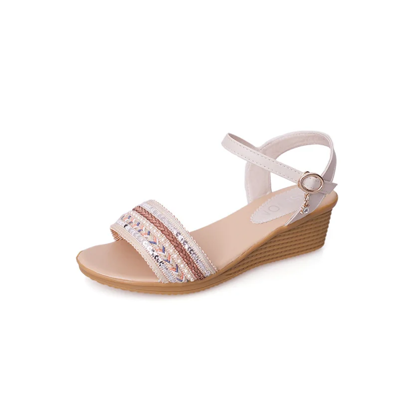 

New Women's shoes 2019 Summer style Women sandals wedge female sandals high platform wedges platform open toe platform shoes885