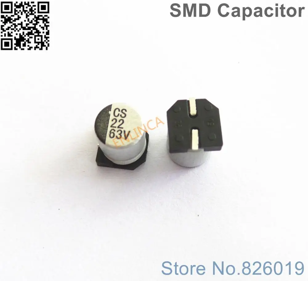 

30pcs/lot 63V 22uf SMD Aluminum Electrolytic Capacitors size 6.3*7.7 22uf 63V