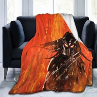 classic alien warrior 3d blanket personalized printing soft and warm coral velvet mechanically washed flannel blanket