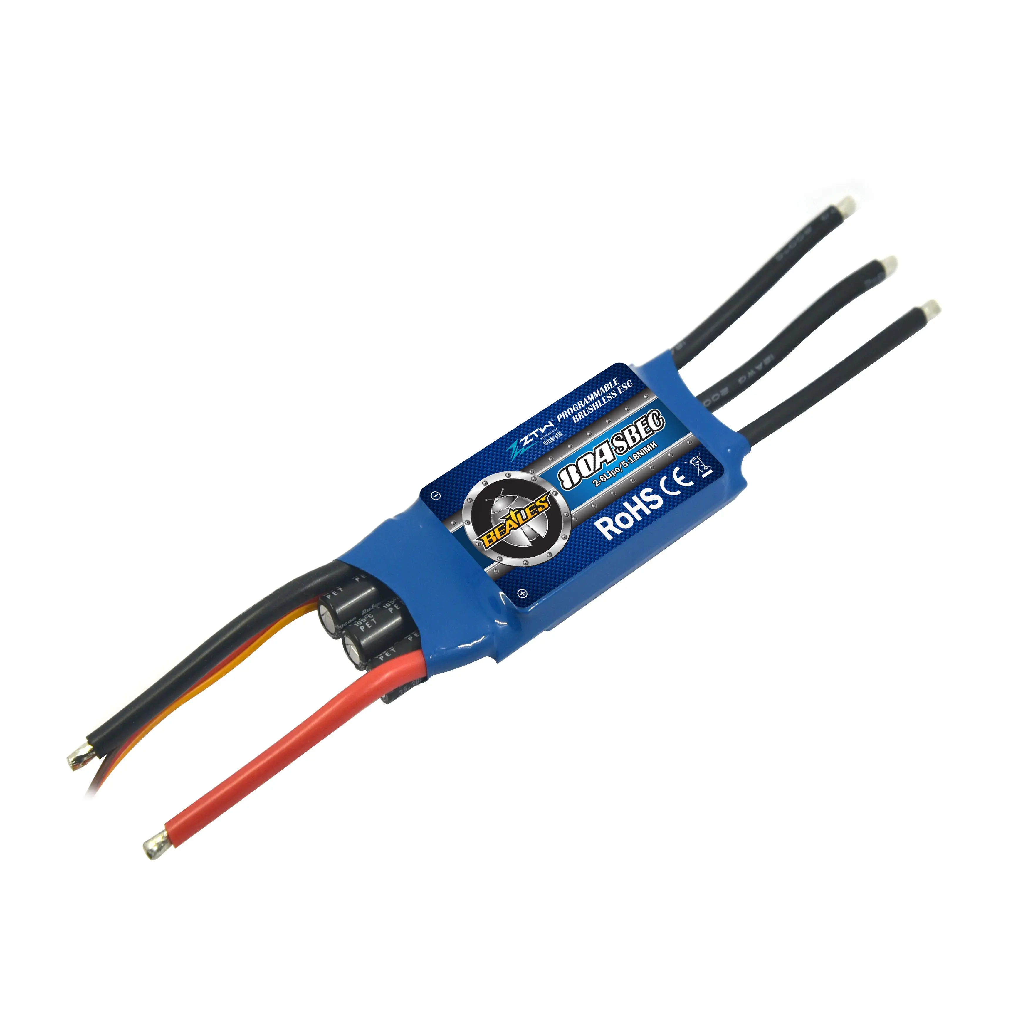 ZTW Beatle Series 2-6s 20A 30A 40A 50A 60A 80A контроллер скорости ESC с Programe картой для радиоуправляемого дрона RC вертолета