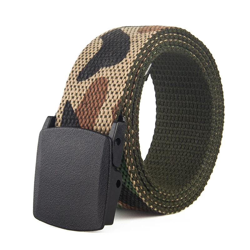 

New Men Women Camouflage Canvas Belt Casual Printed Graffiti Waist Belts Couple Camo Tactical Jeans Buckle Straps Belt Unisex