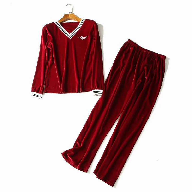 

Ladies Pajamas Velveteen Pyjamas 2 pieces /Set