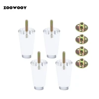 4pcs height m8 screw cylindrical clear acrylic furniture legscouch replacement footwith pre drilled bolt %ef%bc%8cfor table%ef%bc%8ccabinet
