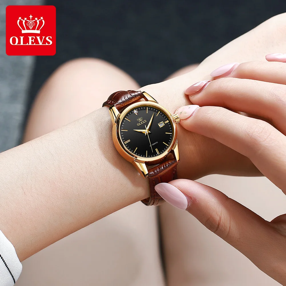 

Women's Automatic Women Ladies Bracelet Leather Band Watch for girls Women Anical Mechanical Automatic watches montre reloj