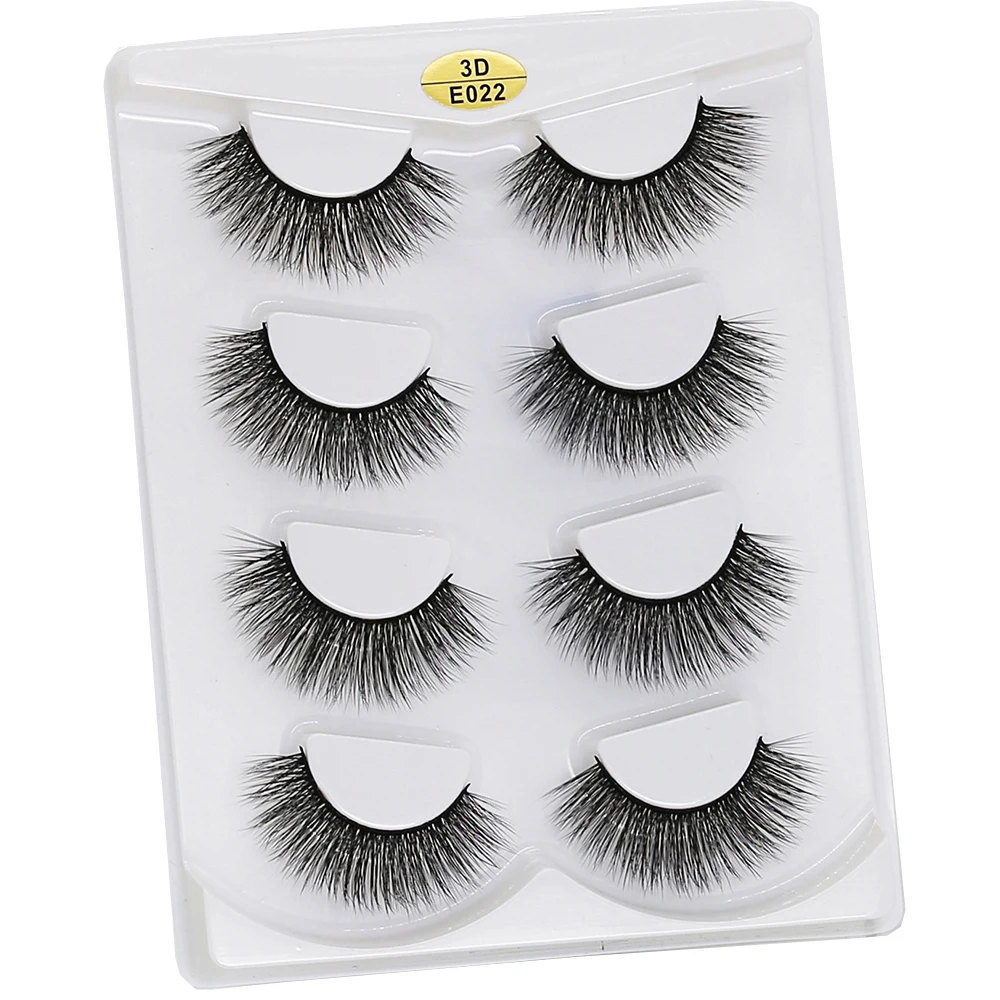 WOMELL 3D натуральные конические черные терьерные накладные ресницы модные шарики