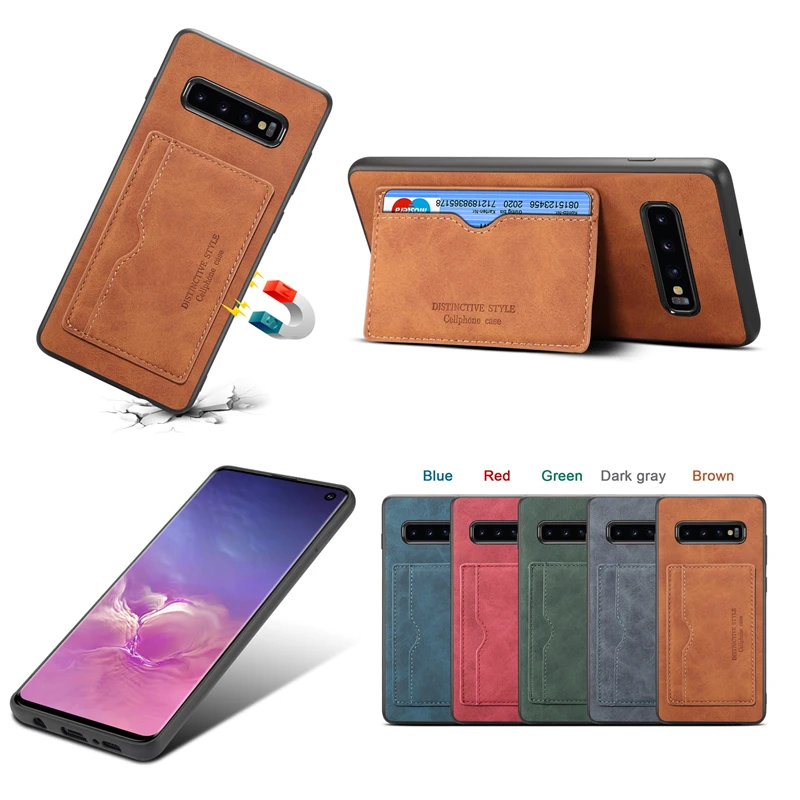Чехол-подставка для телефона с держателем карт samsung Galaxy S10 Note 10 Plus 5G роскошный