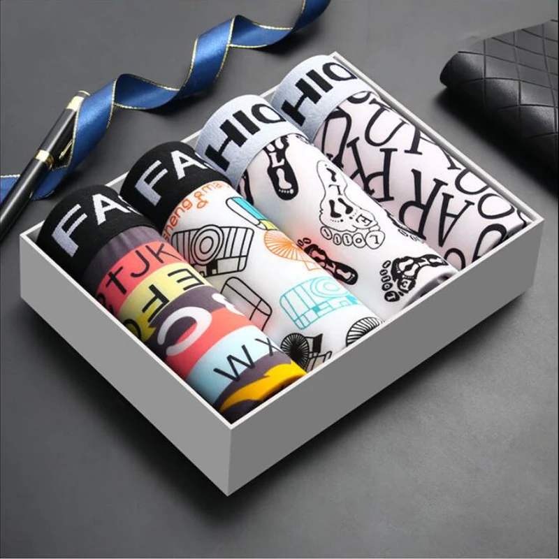 Men's Underwear Men's Ice Silk Boxers Summer Youth Men's Boxers Sexy Breathable Comfortable Underwear Shorts