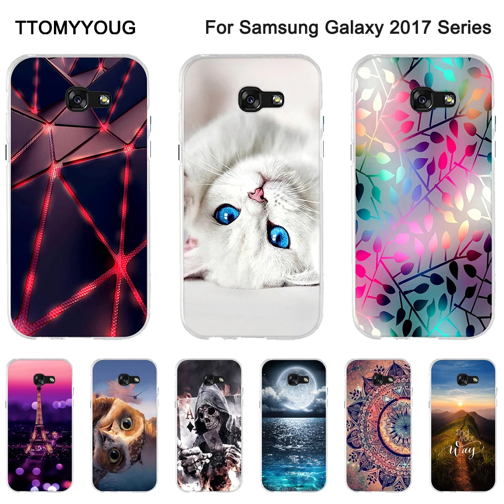 Чехол из ТПУ для samsung Galaxy A5 2017 Мягкая силиконовая задняя крышка A3 чехлы телефонов