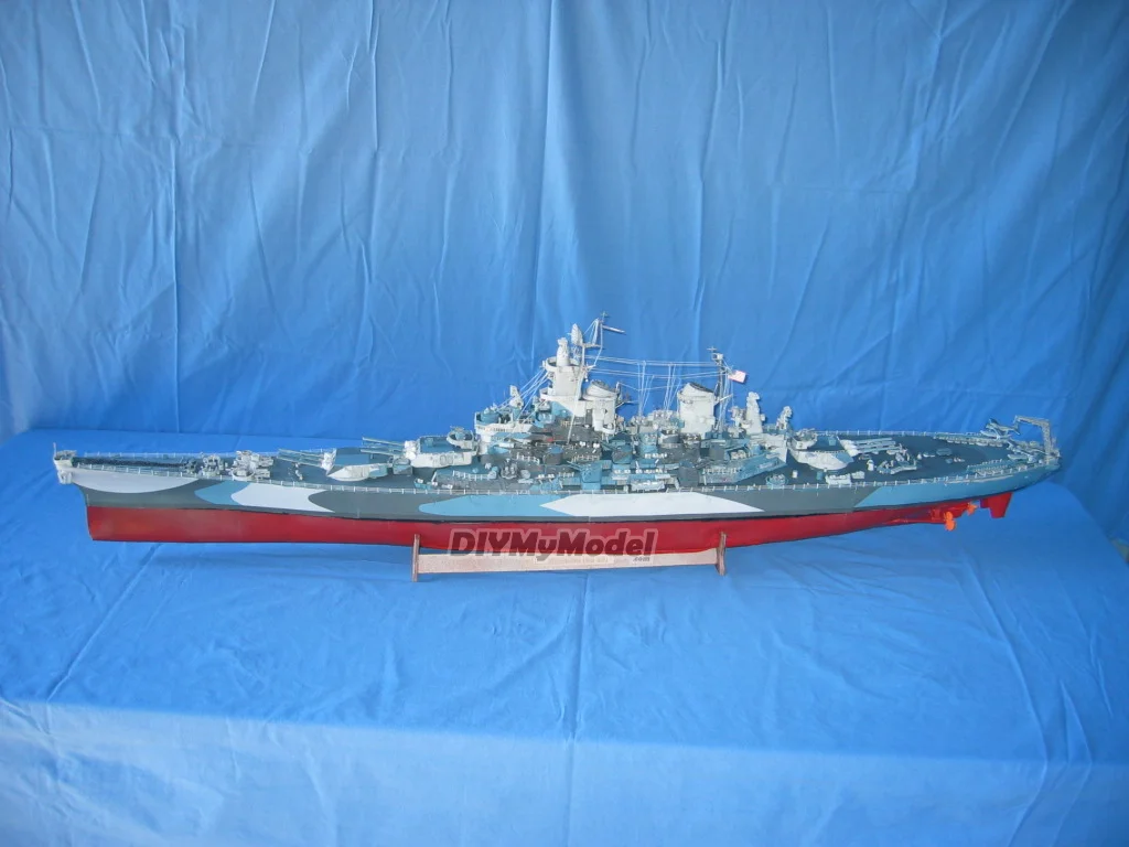 DIYMyModeI-rompecabezas DIY de USS missuri, maqueta de papel artesanal, hecho a mano juguete, regalo, utillaje de pel&iacute;cula-0