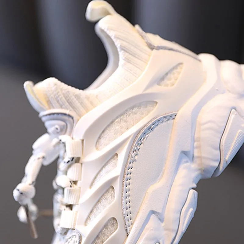 

2021 New Kids Shoes Mesh Breathable Toddler Boys Girls Sport Shoes Outdoor Tennis Slip-On Fashion Children Sneakers 21-30