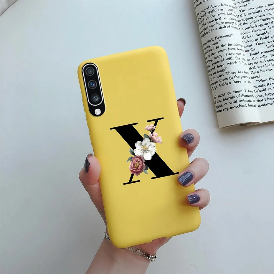 Чехол для Samsung Galaxy A50 A70 2019 мягкий силиконовый чехол с буквами и цветами A705F A505F A 70 |
